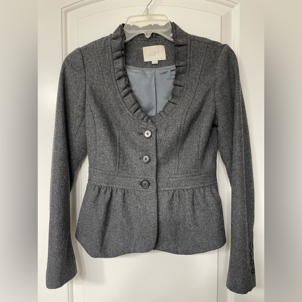 Ann Taylor LOFT petite wool blazer jacket